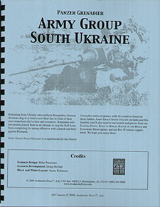 Panzer Grenadier: Army Group South Ukraine for Doug McNair Mike Perryman