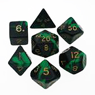 Spirit Games (Est. 1984) - Supplying role playing games (RPG), wargames rules, miniatures and scenery, new and traditional board and card games for the last 20 years sells Oblivion Dice Set: Green