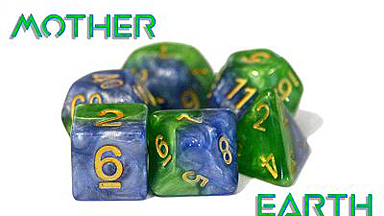 Spirit Games (Est. 1984) - Supplying role playing games (RPG), wargames rules, miniatures and scenery, new and traditional board and card games for the last 20 years sells Halfsies Dice Set: Mother Earth