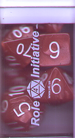 Spirit Games (Est. 1984) - Supplying role playing games (RPG), wargames rules, miniatures and scenery, new and traditional board and card games for the last 20 years sells Marble Dice Set: Red